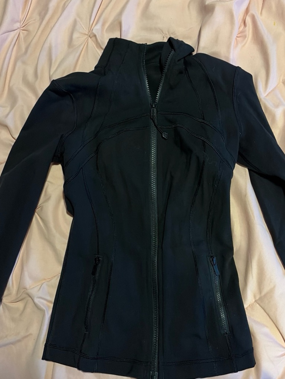 lululemon athletica Black Cowl Neck Zip Sweater